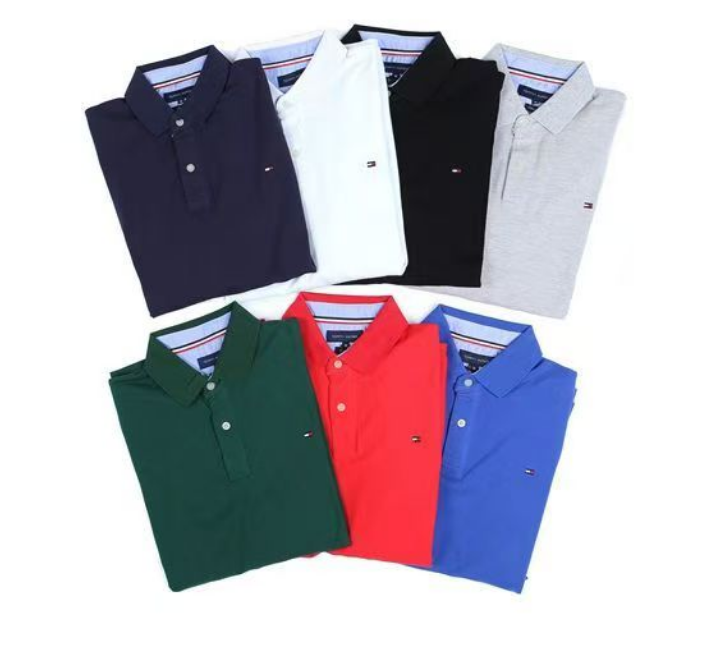 Designer High Quality Mens Polo Autumn Edition Mens Long Sleeve T-shirt Double sided Pearl Cotton Middle aged Youth Long Sleeve Polo Shirt Mens Clothing