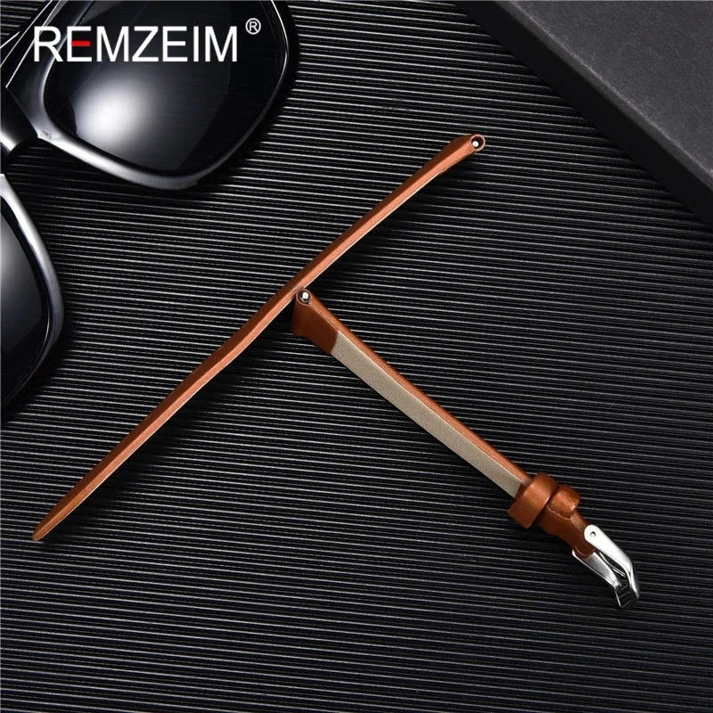 Ultrathin Genuine Leather Watchband Watch Belt Strap Wristwatches Band 8mm 10mm 12mm 14mm 16mm 18mm 20mm 22mm Red White Black 241010