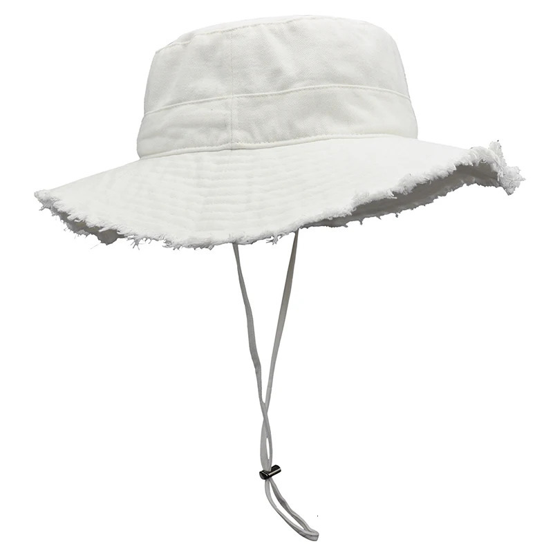 Star Fashion Leisure Protection Sun UPF50Beach Hat Cotton Bucket Washed Edge Mens Panama Sunset 241009