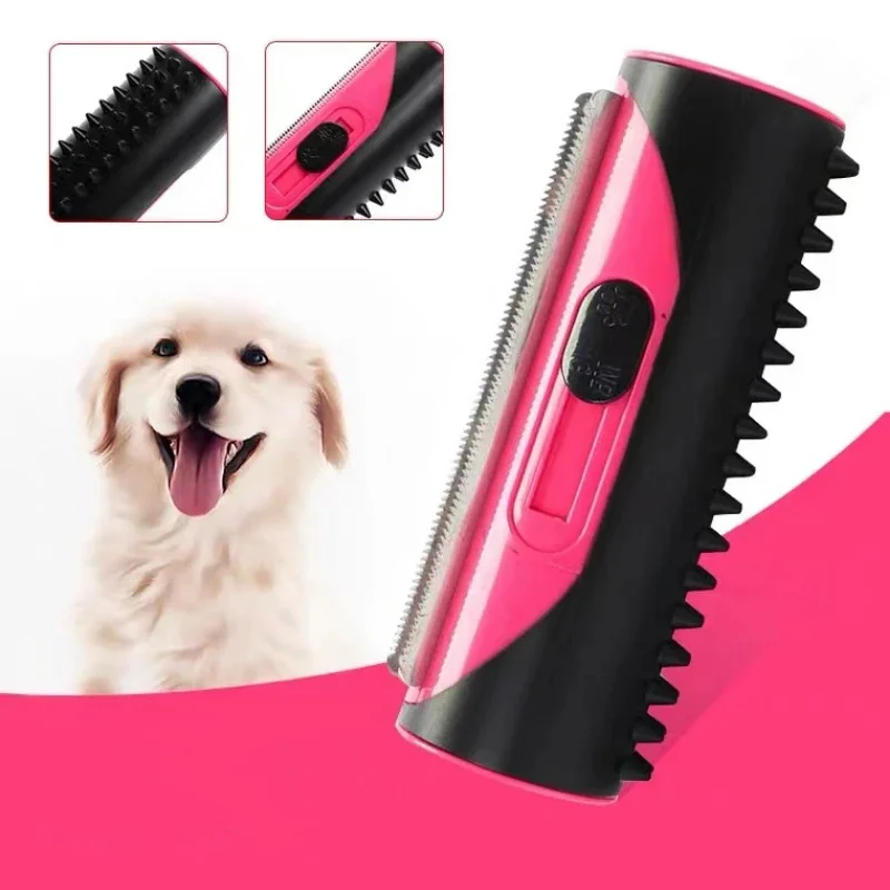 Pet Dog Car Grooming Brush Slicker Brushes Hair Shedding Self Cleaning Sofa