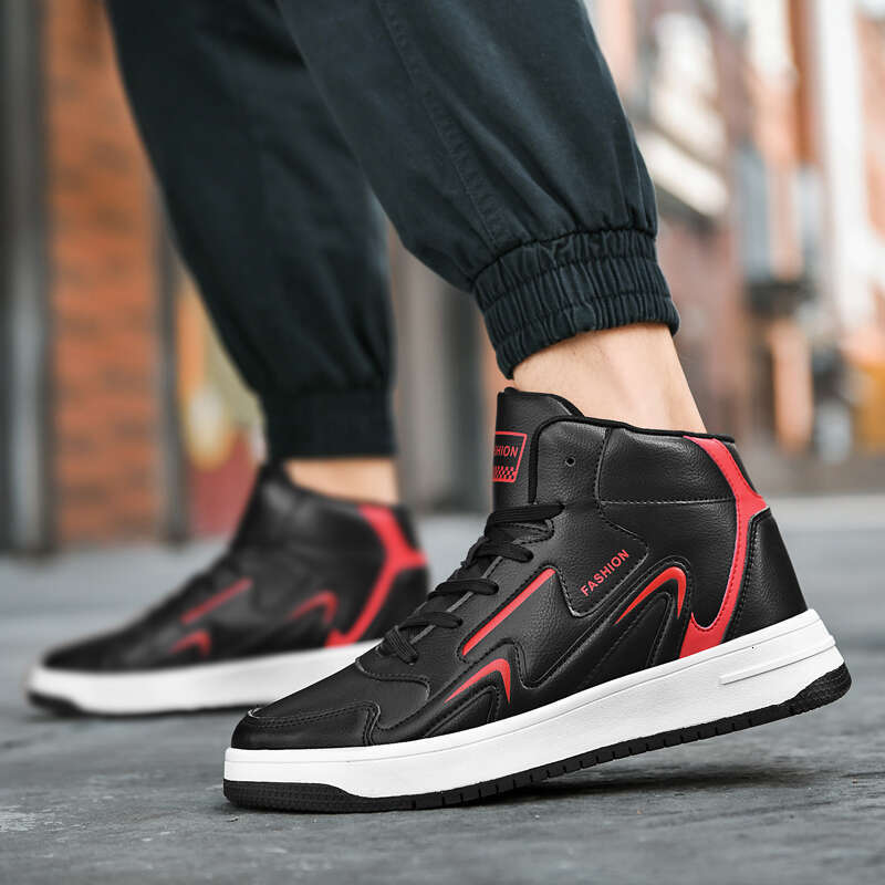Brand Mens High-top Casual Boys Basketball Non-slip Tennis Comfortable Leather Sports Shoes Unisex Sneakers