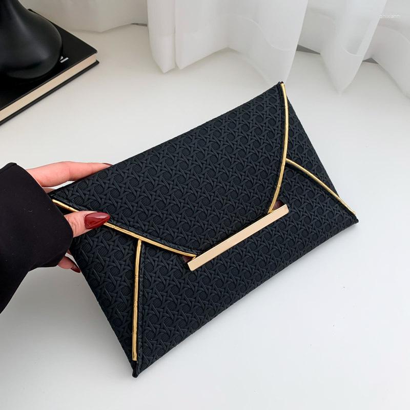Clutch Bags European And American Fashion Pull Style Envelope Bag 2024 Solid Color Casual Simple Western Small Square