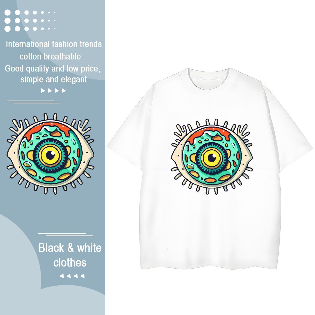 New Womens T Shirts 100% Cotton 230g Breathable Sports Casual skull Tshirt for Man Woman Designer Anime Oversized Clothings