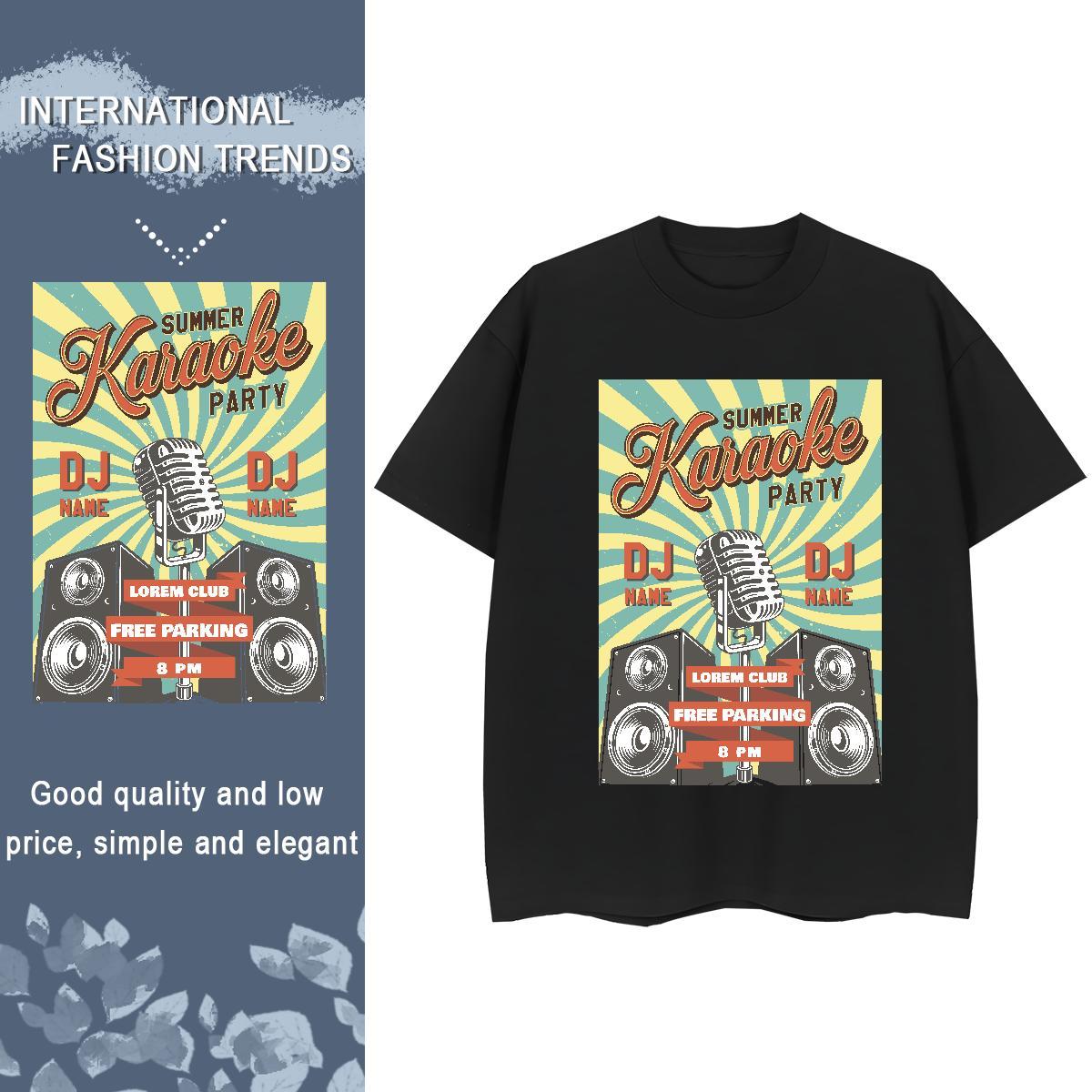 Casual New T Shirt For Woman 230g 100% Cotton Breathable Short Sleeve Hip Hop Street radio Women Tees Comfortable Cartoon Anime Tops Shirt