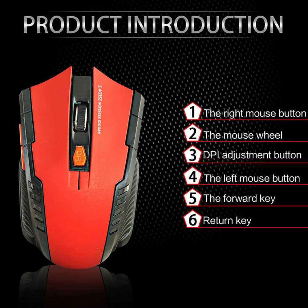 2.4GHz wireless mouse optical M mouse game and USB receiver game console 6D wireless mouse for Cputer laptop accessories Y241116