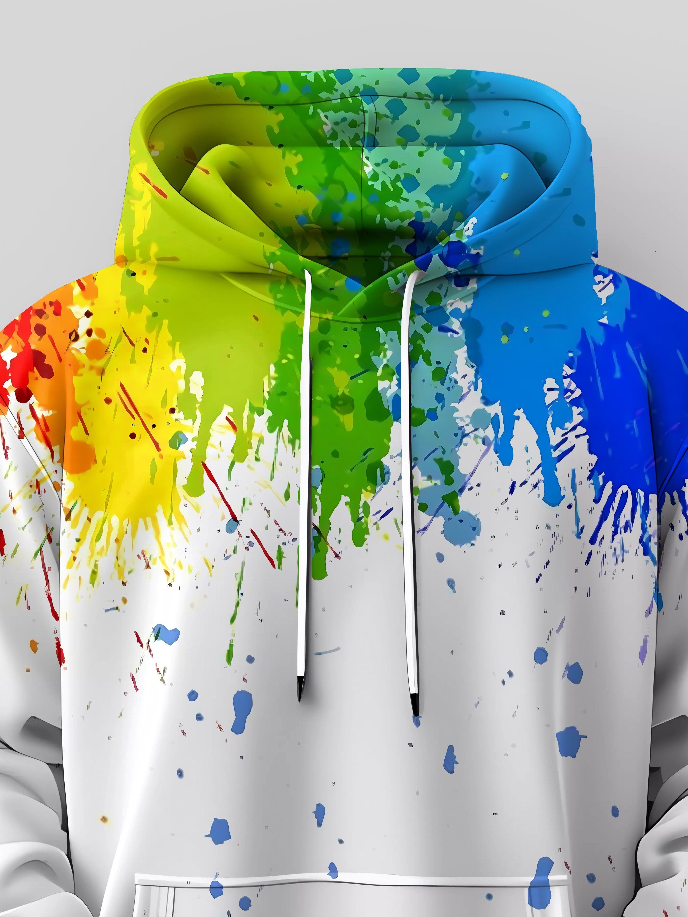 Men's Vibrant 3D Print Hoodie - Casual Pullover with Kangaroo Pocket, Polyester Blend, Machine Washable