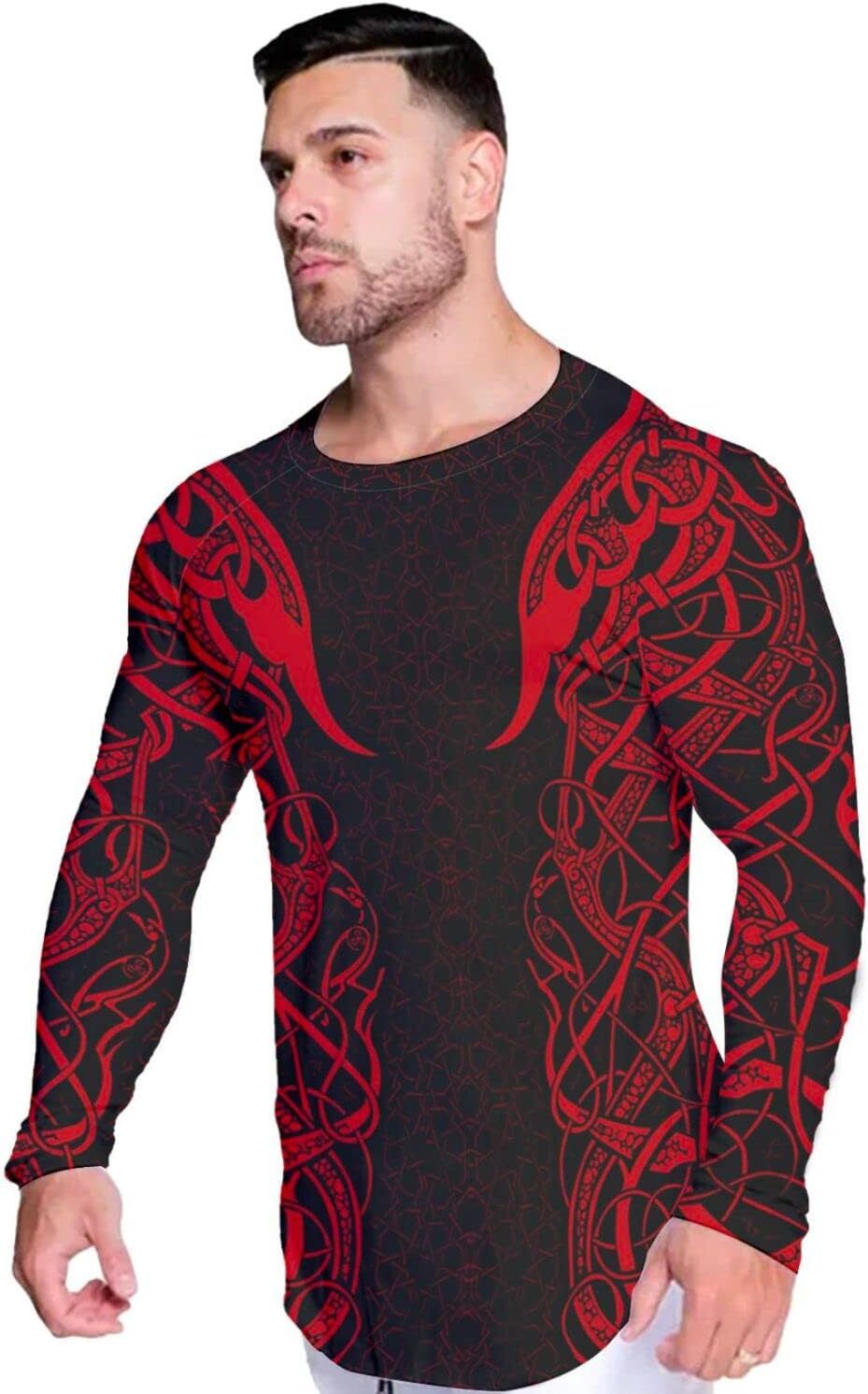 Long Sleeve Shirts for Men sweatshirt - Viking Shirt Long Sleeves Men's Baselayer Skins Trendy Fashion