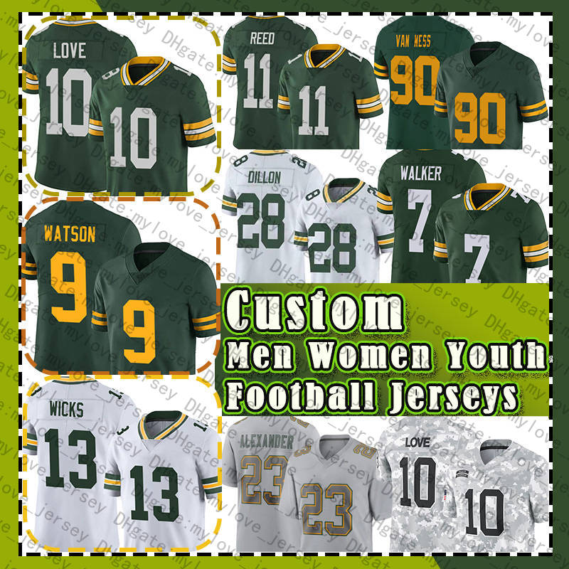 29 Xavier McKinney Jerseys 10 Love Football Jayden Reed Green Bayss Packeres Bart Starr Quay Walker Tucker Kraft Rashan Gary Dontayvion Wicks Romeo Doubs Kenny Clark