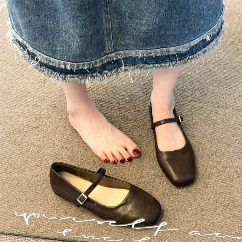 Shoes Woman 2024 Female Footwear Shallow Mouth Modis New Dress Comfortable Summer Cute Flat Mary Janes Shoes Woman 2024 Female FLX241014