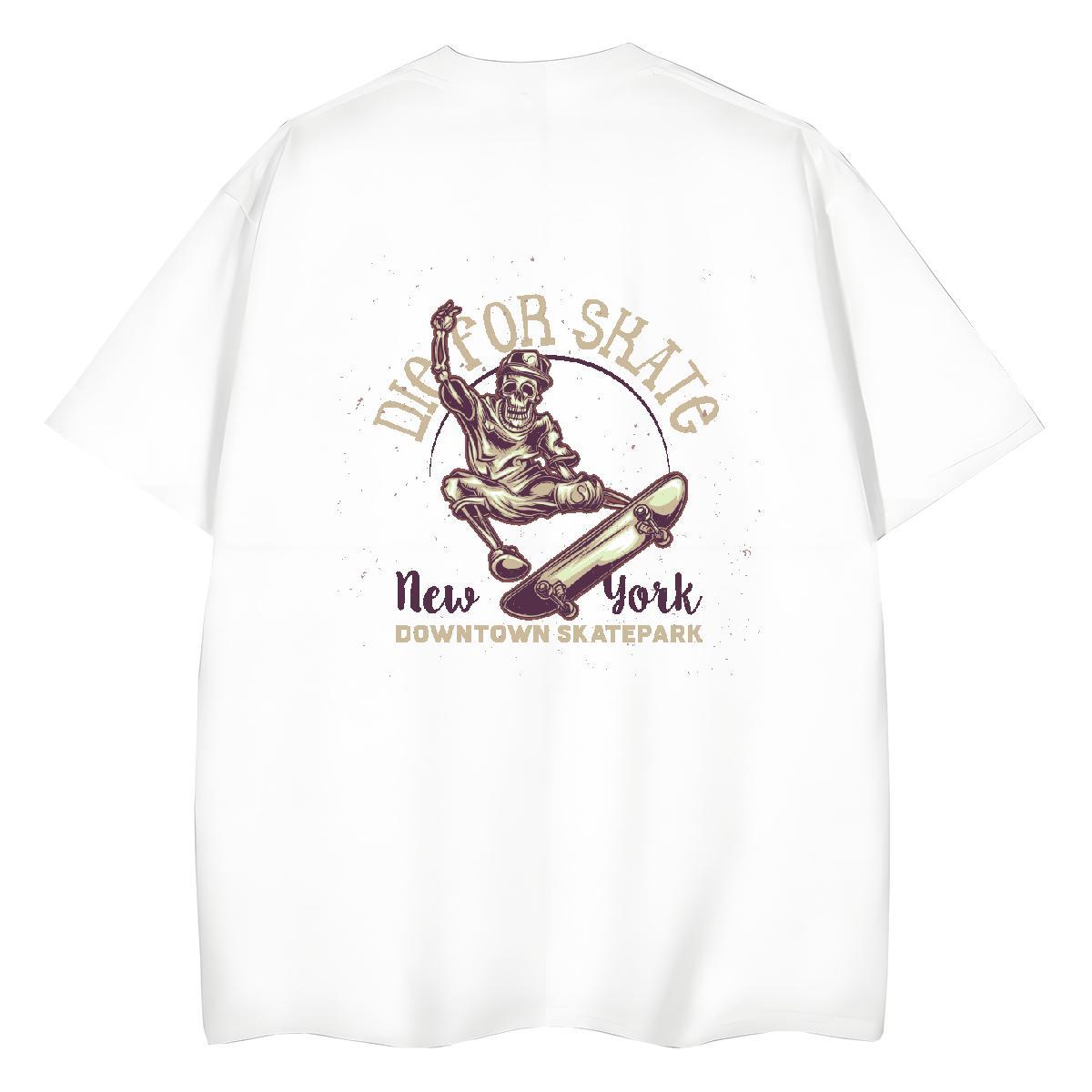 Designer T Shirt For Woman 230g 100% Cotton Breathable Summer Casual skull Women Tshirts Loose fit Cartoon Printing L-4XL Tee Shirt