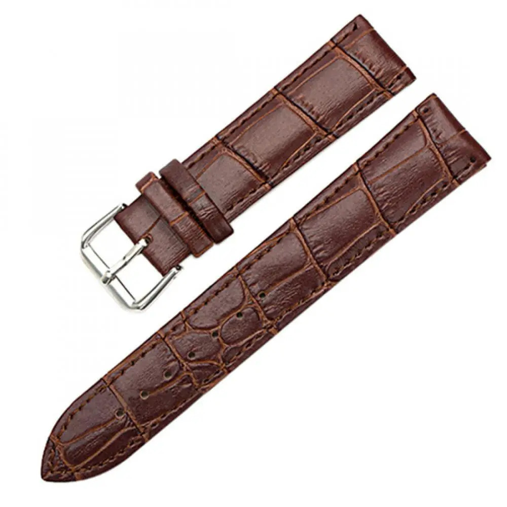 182022mm Watch Band Strap Leather Watchbands Steel Pin Buckle High Quality Wrist Belt Bracelet Vintage Quartz 241010