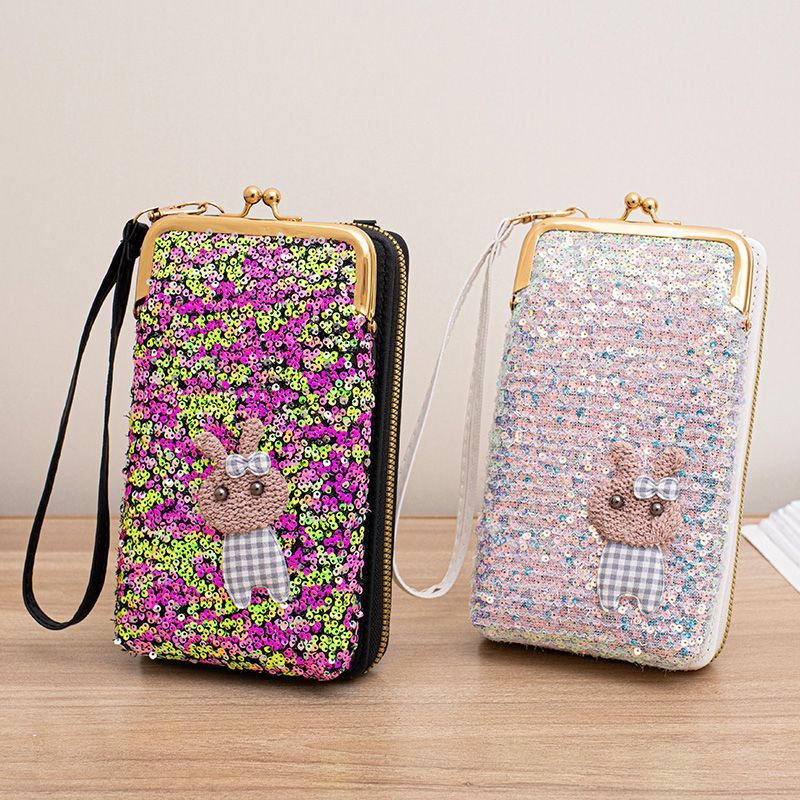 trend wallet New Designer Wallet Korean Edition Women s Long Wallet Clip Bag in Machine Swap Card Stand Single Shoulder Crossbody Bag