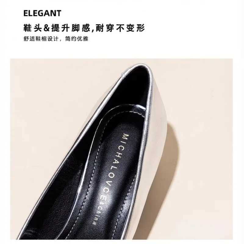 Women Flats Single Shoes Spring Autumn Solid Pu Rhinestone Mary Jane Shoes Casual Ladies Slip on Loafers Sliver Gold MoccassinLX241014