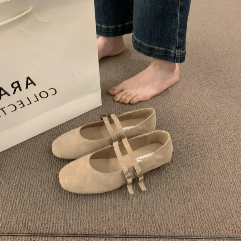 Sier Mary Jane Woman Trend New Womens Loafer Barefoot Shoes Square Toe Elegant Flats for Women Footwear 241014