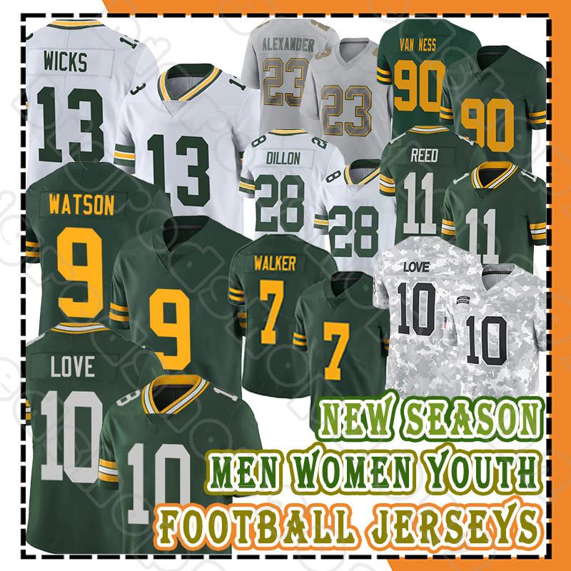 10 Love 29 Xavier McKinney Football Jerseys 11 Jayden Reed Green Bayss Packeres Bart Starr AJ Dillon Tucker Kraft Rashan Gary Dontayvion Wicks Quay Walker Romeo Doubs