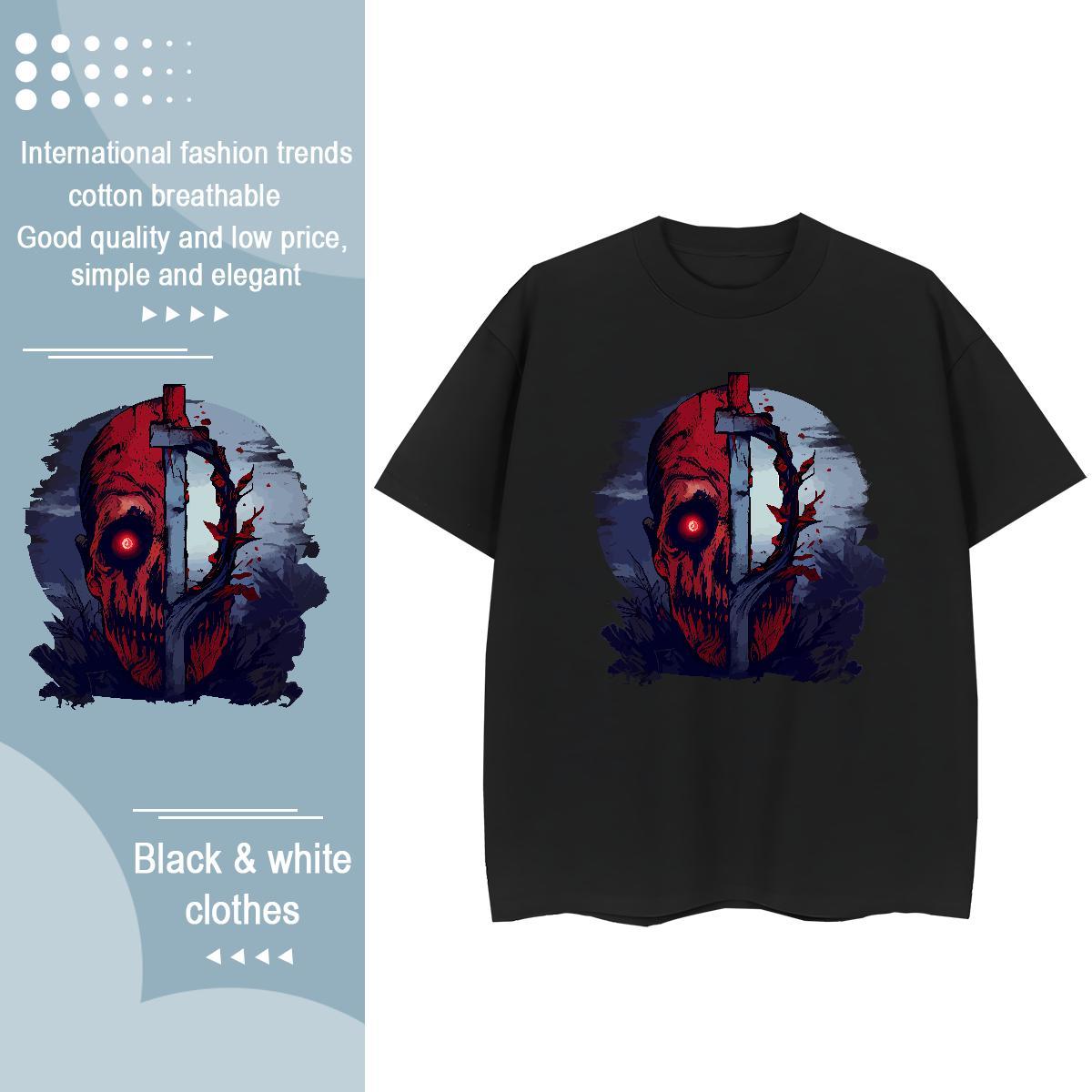 2024 Designer T Shirt For Woman 230g Pure Cotton Breathable Short Sleeve Summer Casual skull Woman Tshirt Wholesale Customized Tees