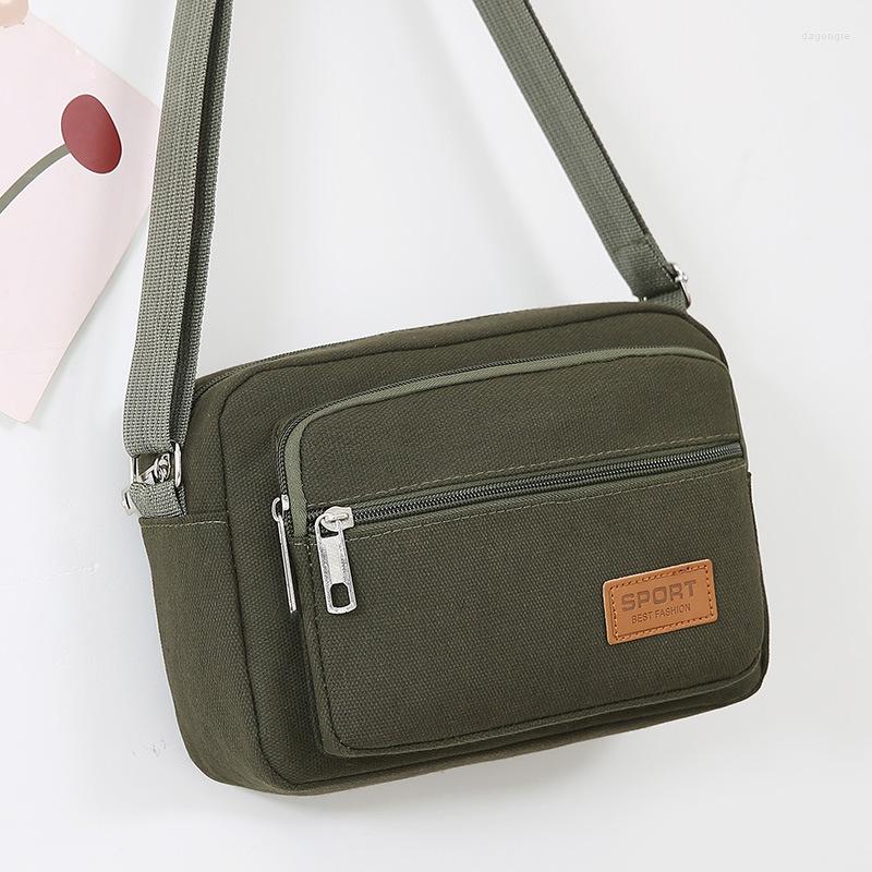 2025 NEW Shoulder Bags Men's Bag Large Capacity Diagonal Briefcase Change Wallet Manufacturers Wholesale Canvas zhanyishengli