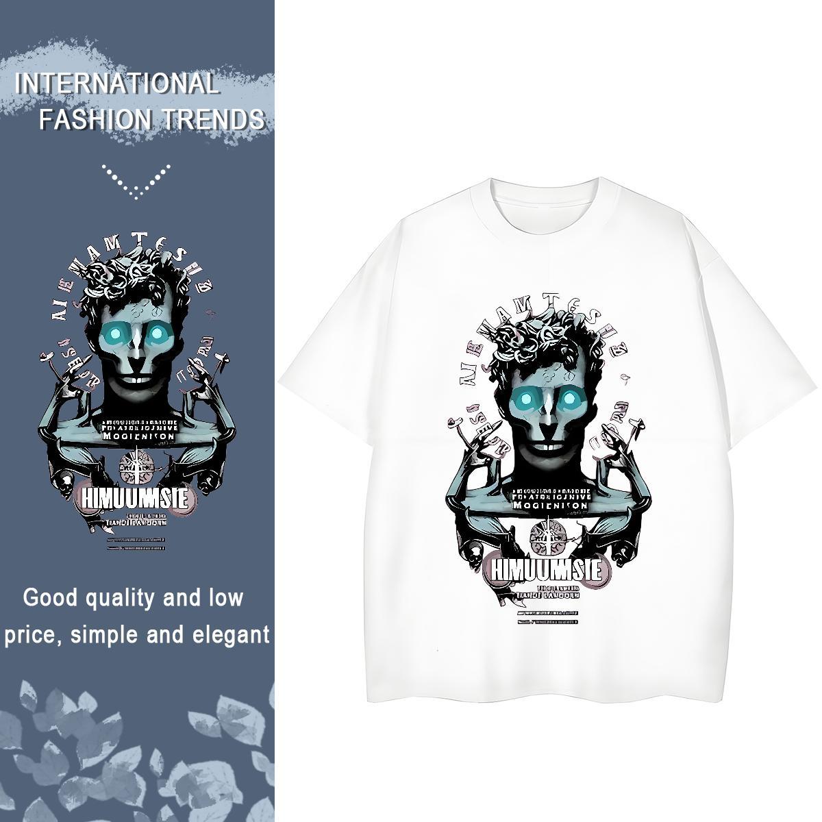 Custom T shirt 230g Cotton Round Neck Short Sleeve Casual Sport portrait Lady T shirt Free Shipping Cartoon Anime Clothes