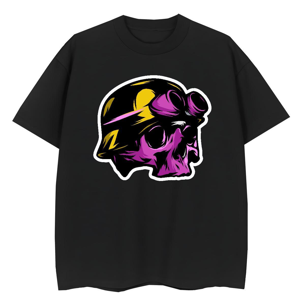 Casual New T Shirts Women 100% Cotton 230g Comfortable Hip Hop Street skull Women Tees Popular DIY Logo Tops Tees