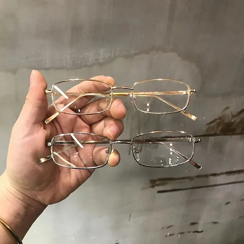 Vintage Glasses Metal Frame Half Without Lens Girl Party Decoration Pography Y2K Monturas De Lentes Mujer 241014