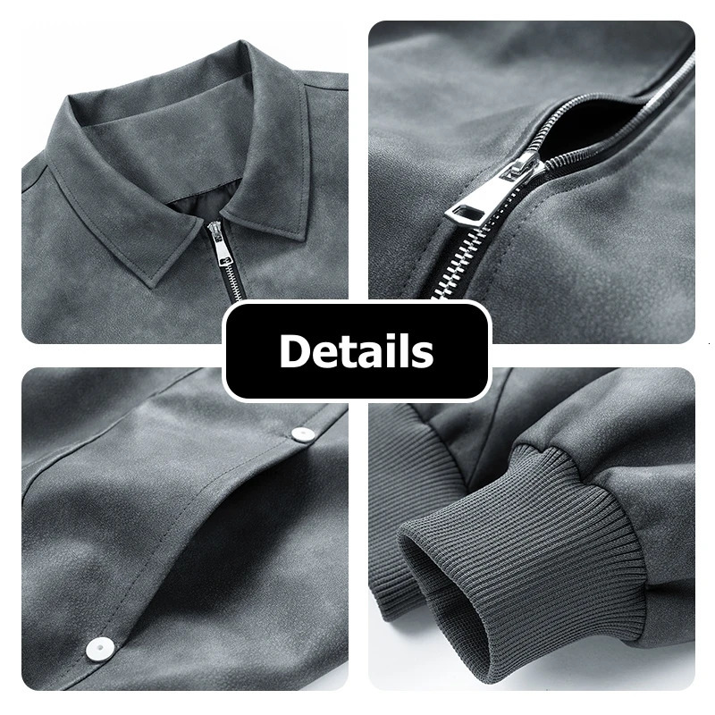 Men Suede Jacket Coats Windbreaker Baseball Oversize 6XL 7XL 8XL Plus Size Black Bomber Motorcycle Camping Casual Thin Softshell 241011