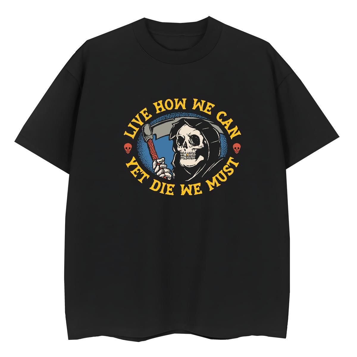 Fashion Womens T Shirts 100% Cotton 230g Comfortable Casual Beach skull Tshirt for Man Woman 5A DIY Printed Tshirts