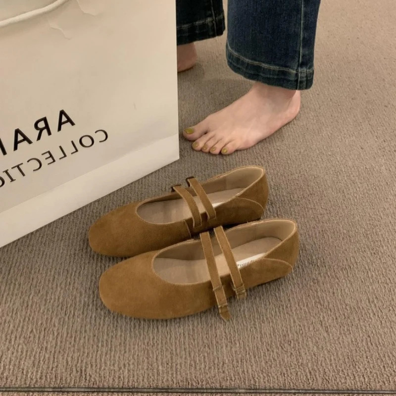 Sier Mary Jane Woman Trend New Womens Loafer Barefoot Shoes Square Toe Elegant Flats for Women Footwear 241014