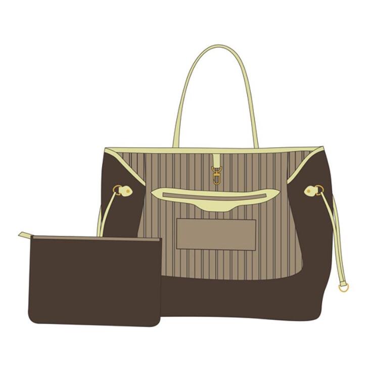 Top luxury handbag tote bag designer women totes shoulder bag leather GM MM sizes fashion handbags purse white Check large practical bag