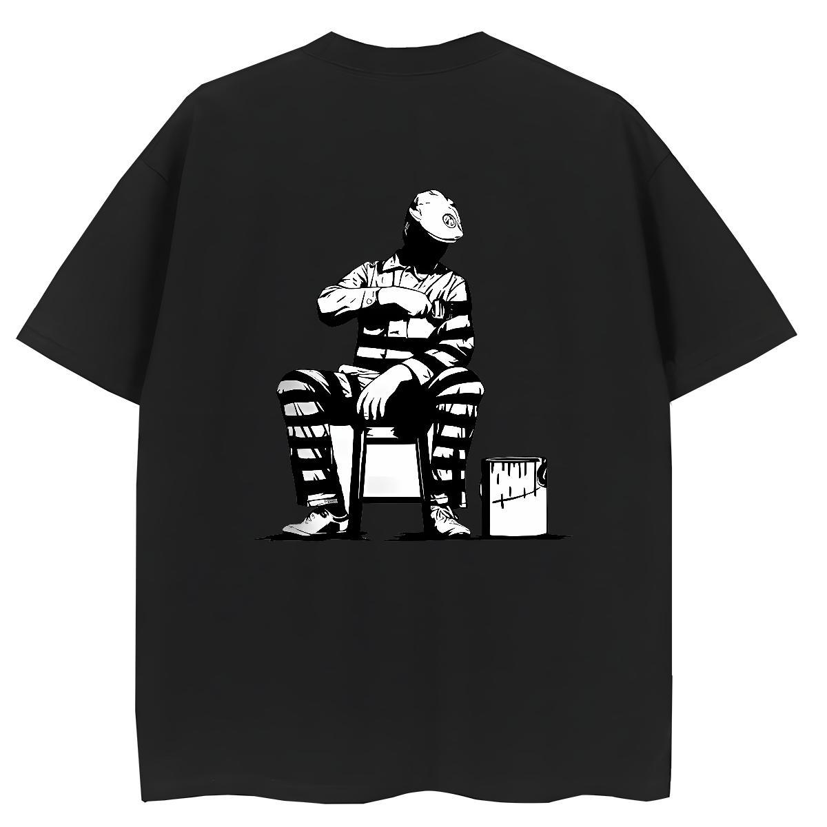 2024 DIY Woman T Shirts 230g Cotton Short Sleeve O-Neck Street person Lady T shirt Loose Cartoon Print Tee Shirt