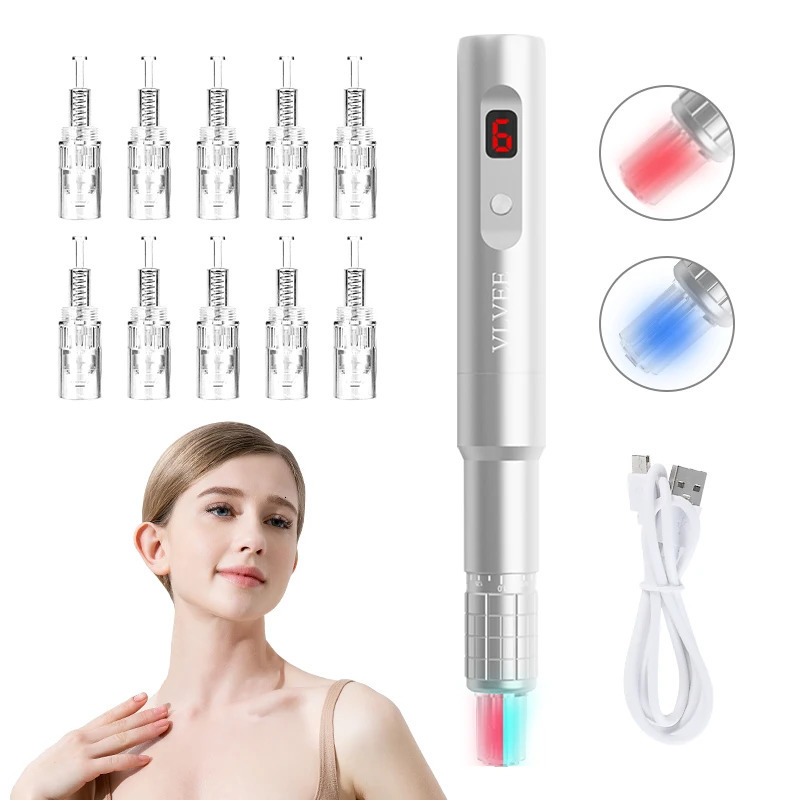 Rechargeable Nano Needle Professional Pen with 10 Wheel Nano Pen Skin Care Tool Beauty Equipment 241014