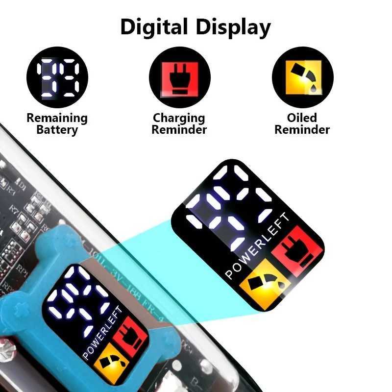 Transparent Body Electric Hair Clipper Professional Trimmer USB Rechargeable Hair Cutting Machine For Men Holiday Gift For Him XJ250624