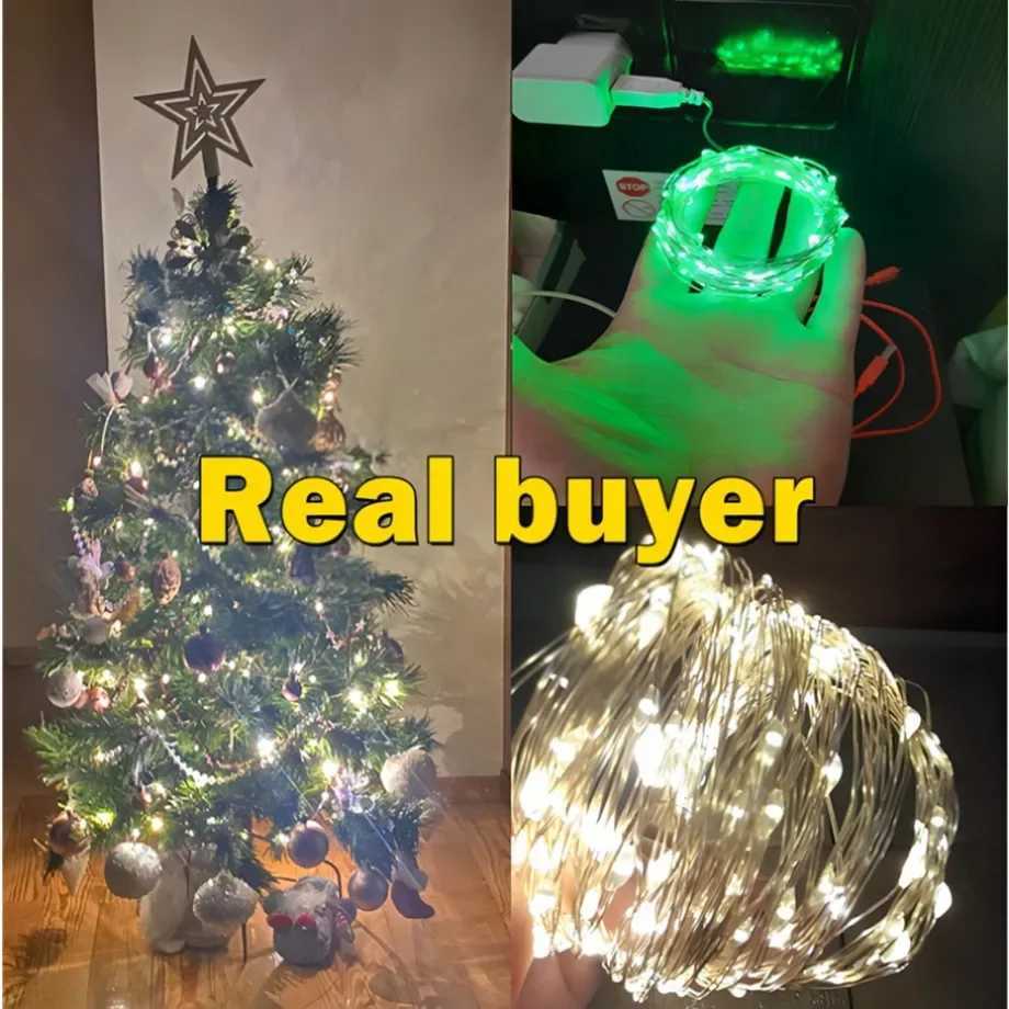 10M USB LED string light copper silver wire garden light waterproof LED fairy light used for Christmas party decoration X241015