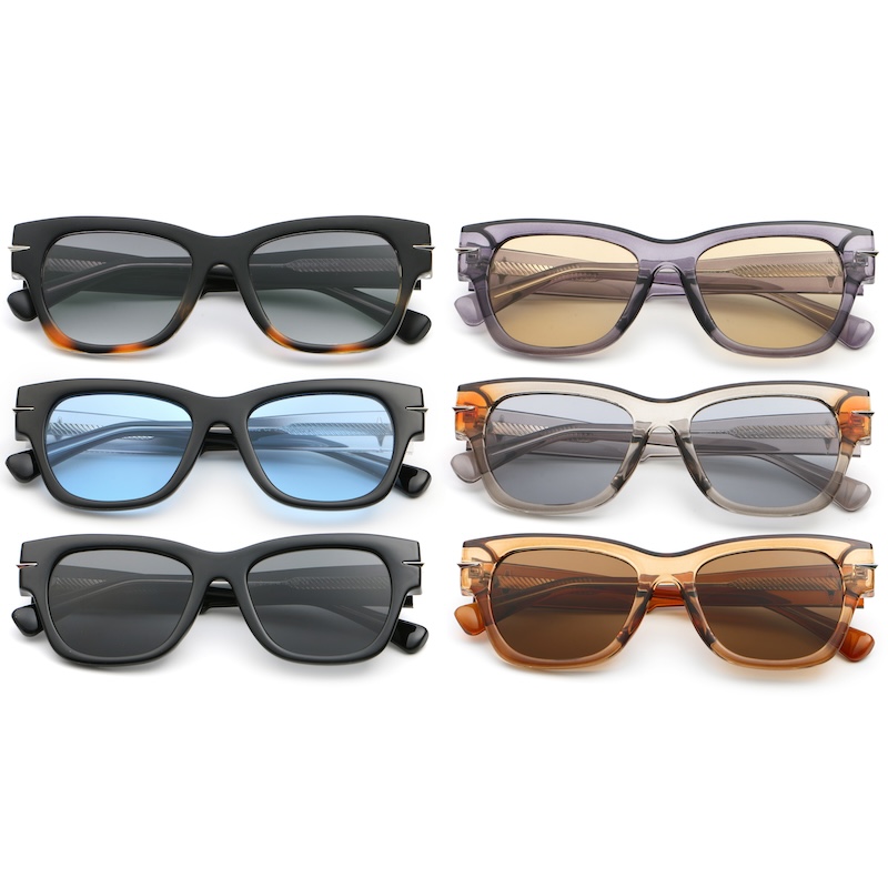 Square Sunglasses Men Cool Steampunk Thick Big Oversized Sun Glasses Mens Extra Large y2k Wrap Around Cyberpunk Futuristic Personalized S38 IVISTA