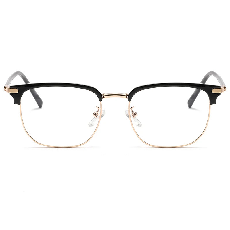 Retro Eyebrow Glasses Frame Anti Blue Light Myopia Eyeglasses Casual Half Frames Men n Classic Flat Female 241014