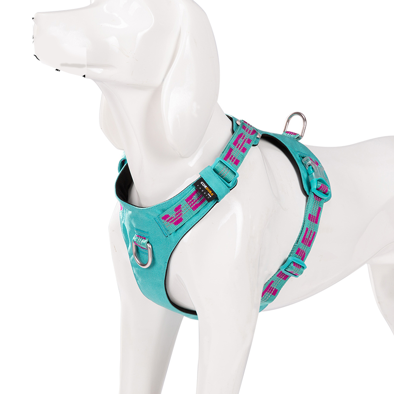 Winhyepet Dog Harness Outdoor 3M Reflective Front Back Slip Collar Breathable Vest Traveling Fashion Dog Clothes for Walking