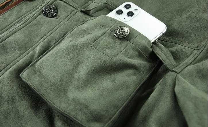 Mens Work Jacket Winter Korean Version The Trend Casual Padded Thickened Outdoor Adventure Suede Coat Men Lapel Lambswool TopsX241015