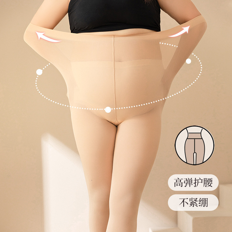 2025 New Designer Women s Tight Stocking Size M Fat M fashion Spring and Autumn Winter Thin Plush Thick Fat Big Meat Color Pantyhose