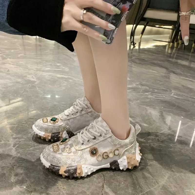 Womens Sneakers Spring Autumn Rhie Ladies 2024 Designer Mesh Shoes New Thick-soled Casual Shoes dh1100368158