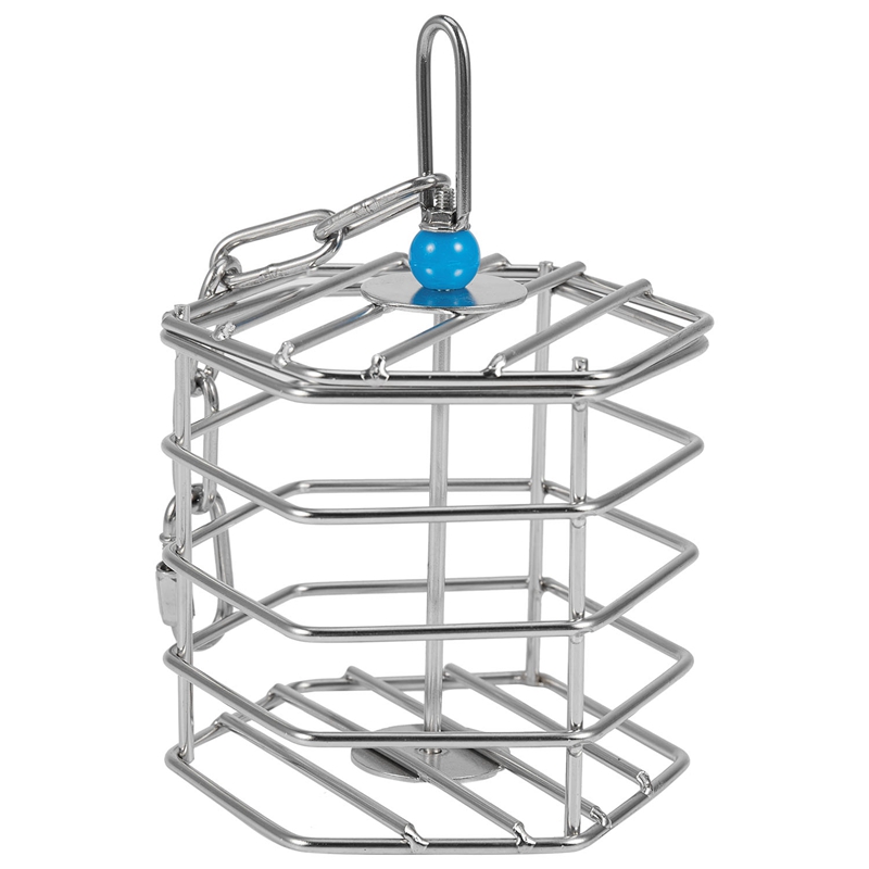 AAAC-Pet Bird Parrot Squirrel Bold Stainless Steel Food Hanging Cage Foraging Toys Macaw Cockatoo Hunt Feeder Entertainment Toys