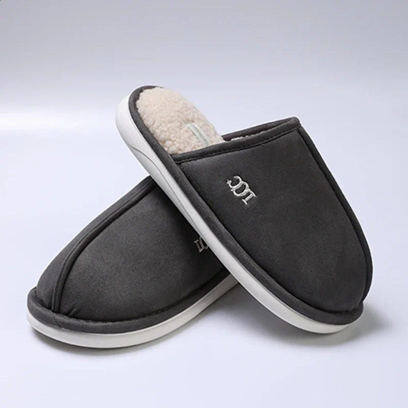 Classic Unisex Plush Slippers: Warm Anti-Slip Indoor House Shoes Men & Women, Perfect for Autumn and Winter