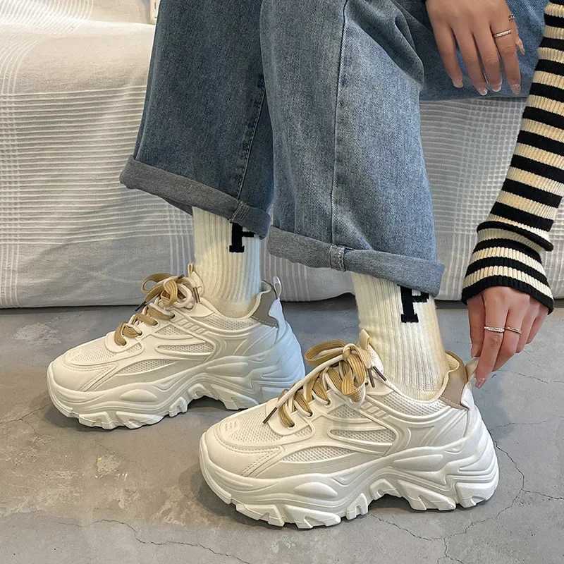 Women Height Shoes Increasing 2024 New Spring Autumn Casual Comfort Chunky Korean version Student SneakersLX241015