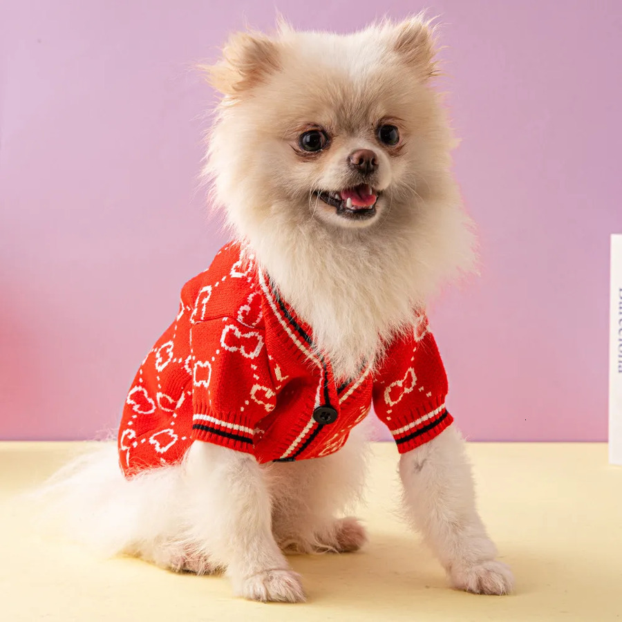 Outdoor Coats for Dog Designer Dog Clothes Pet Sweater Winter Warm Knitted Weather Pets cb9