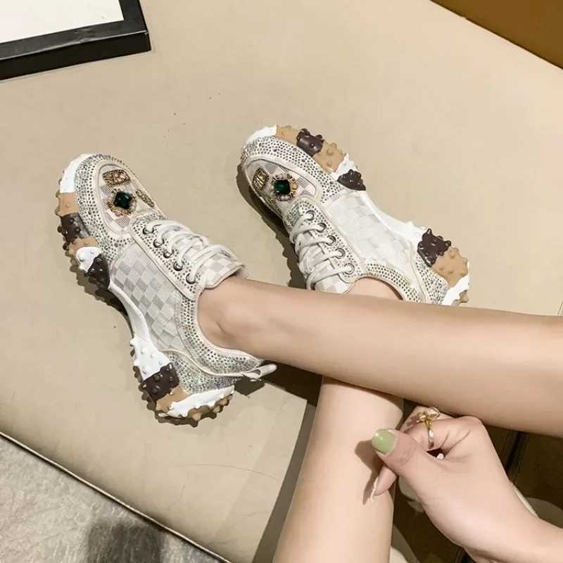Womens Sneakers Spring Autumn Rhie Ladies 2024 Designer Mesh Shoes New Thick-soled Casual Shoes dh1100368158