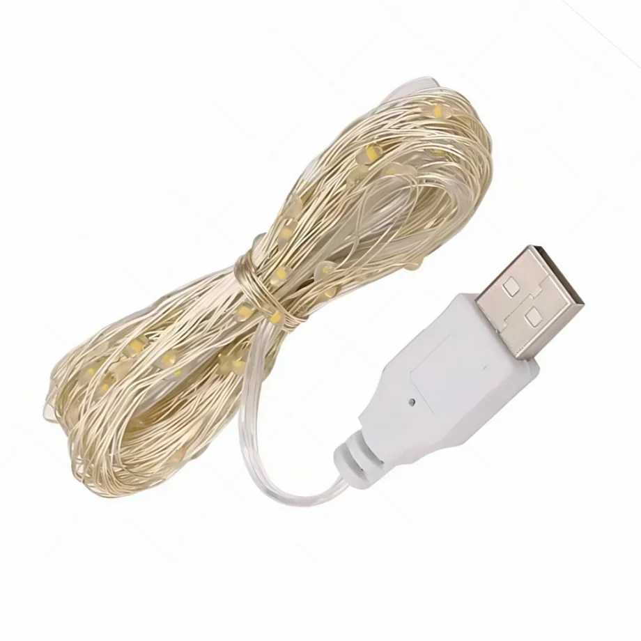 10M USB LED string light copper silver wire garden light waterproof LED fairy light used for Christmas party decoration X241015