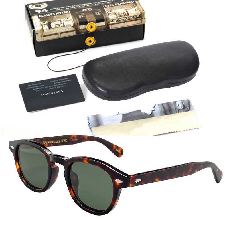 Lemtosh sunglasses for men Johnny Depp polarized sunglasses for women luxury brand retro acetate frame blue night vision goggles W241015