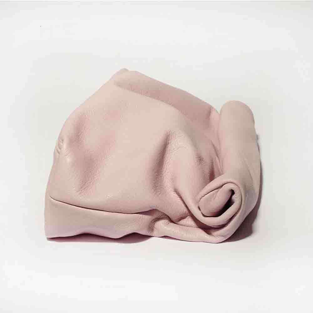 Minimalism Style Cowhide Leather Clutch For Women Calfskin Daily Folding Soft Hand Holding Bag 2023