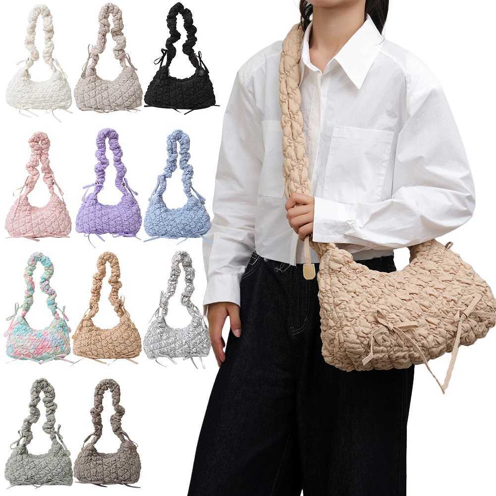 Ladies Puffer Tote Bag Lightweight Stylish Underarm Large Capacity Fashion Shoulder Puffy Hobo Bubble Purse 241015