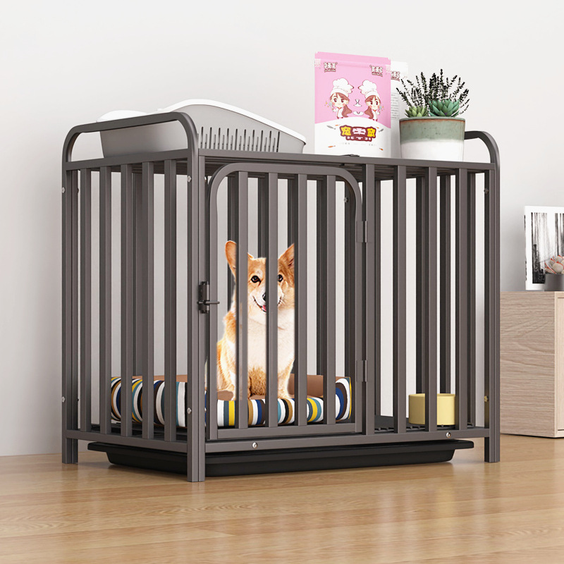 Single layer double door collapsible customizable heavy duty transport cage dog for sale cheap dog cage with wheels