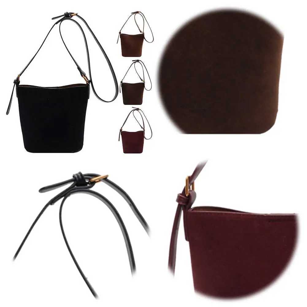 Ladies Fashion Crossbody Bag Large Capacity Portable Bucket Casual Leather Vintage Satchel 241015