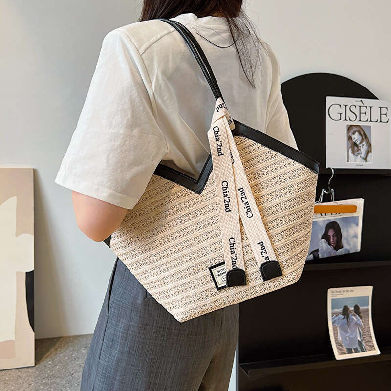 Designer Straw Beach Tote Quality Hot Bag For Women - Large Capacity Summer Shoulder Handbag
